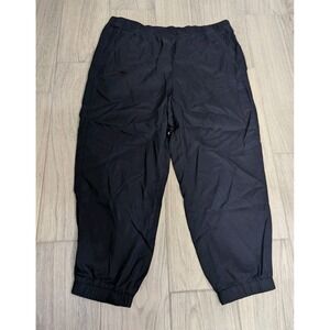 TALBOTS Navy Blue Tencel Lyocell Cropped Jogger Pants Size XL Athleisure Gym 122